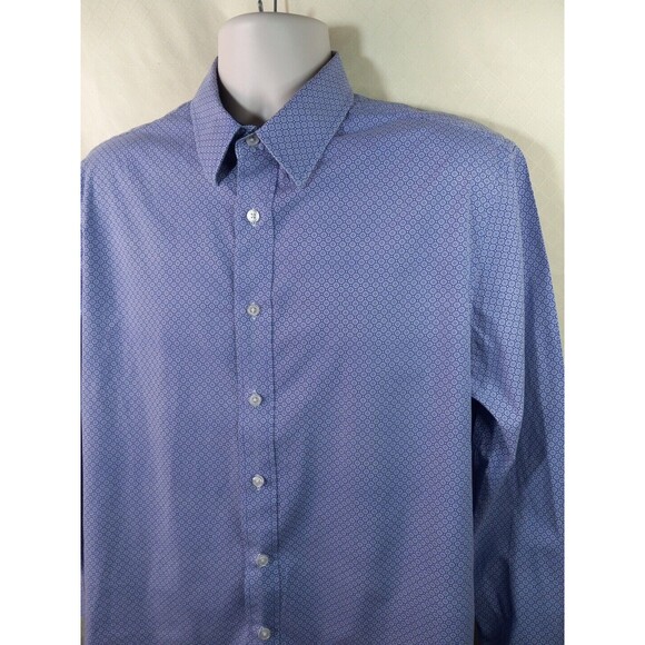NICK GRAHAM Mens Lavender Pattern Modern Fit Longsleeve Shirt Size Xlarge - Picture 6 of 10